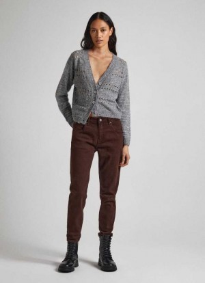 Pepe Jeans Relaxed 5-pocket Denim Trousers Långbyxor Dam Bruna | 436871ITP