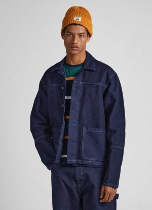 Pepe Jeans Relaxed Fit Denim Jacket Denim Herr Blå | 947680NXJ