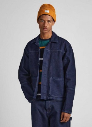 Pepe Jeans Relaxed Fit Denim Jacket Jacka Herr Blå | 951387CIR