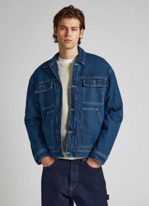 Pepe Jeans Relaxed Fit Denim Jacket Jacka Herr Blå | 310679LUX