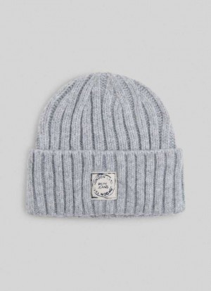 Pepe Jeans Räfflad Knit Beanie Kepsar Dam Grå | 687125UAH