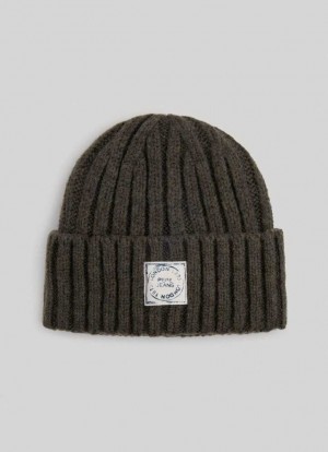 Pepe Jeans Räfflad Knit Beanie Kepsar Herr Gröna | 756983WDR