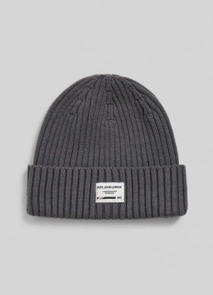Pepe Jeans Räfflad Knit Hat Kepsar Dam Grå | 107283BDN