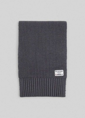 Pepe Jeans Räfflad Knit Scarf Halsduk Herr Grå | 539842CTY