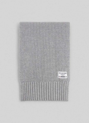 Pepe Jeans Räfflad Knit Scarf Halsduk Herr Grå | 637240SEF