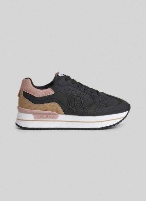 Pepe Jeans Rusper Minimal Trainers Träningsskor Dam Svarta | 234891LIA