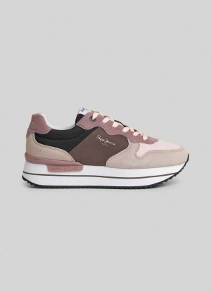 Pepe Jeans Rusper Queen Combined Trainers Träningsskor Dam Svarta | 427381DKH