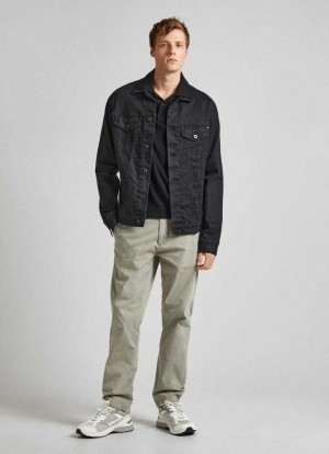 Pepe Jeans Slim Fit Chino Trousers Långbyxor Herr Gröna | 521786OQR