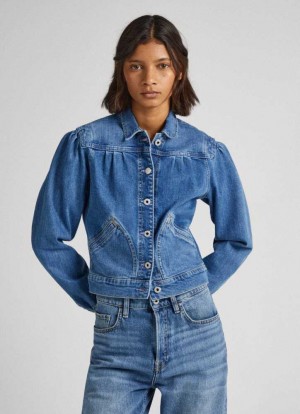 Pepe Jeans Slim Fit Denim Jacket Jacka Dam Blå | 401936FKE