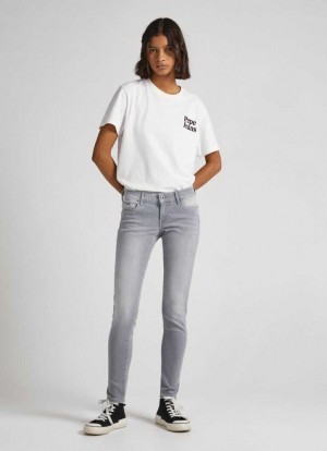 Pepe Jeans Soho Mager Fit Mid-rise Jeans Skinny Jeans Dam Blå | 407265DHK