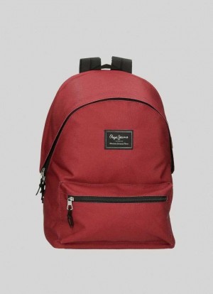 Pepe Jeans Solid Colour School Backpack Väskor & Ryggsäck Dam Röda | 180526AJI