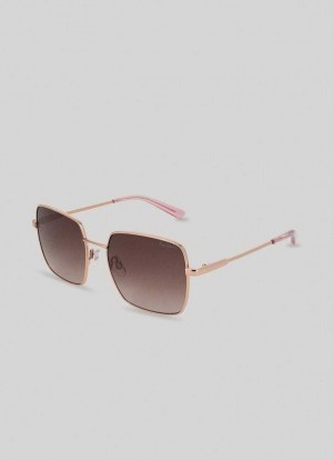 Pepe Jeans Square Sunglasses Solglasögon Dam Ljusrosa Rosa | 675814CTS