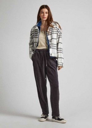 Pepe Jeans Stretch Corduroy Trousers Långbyxor Dam Mörkgrå | 743651WJP