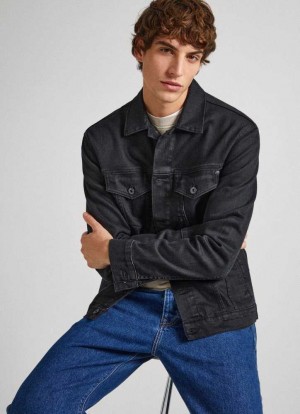 Pepe Jeans Stretch Denim Jacket Jacka Herr Blå | 372684FJN
