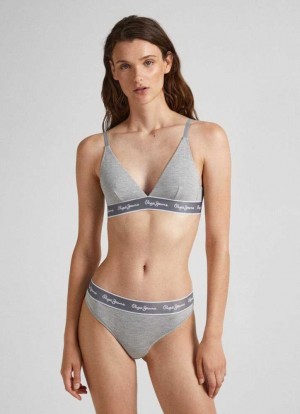 Pepe Jeans Stretchy Bomull Bra Underkläder Dam Grå | 428107GQD