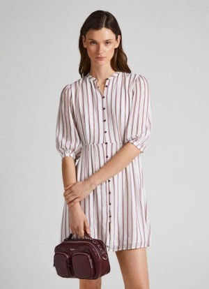 Pepe Jeans Stripe Print Klänning Klänning Dam Olika Färger | 163702DBY