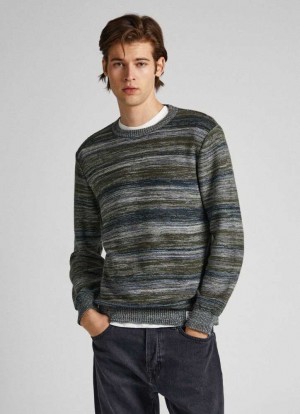 Pepe Jeans Stripe Print Knit Jumpers Herr Vita | 502873EAL