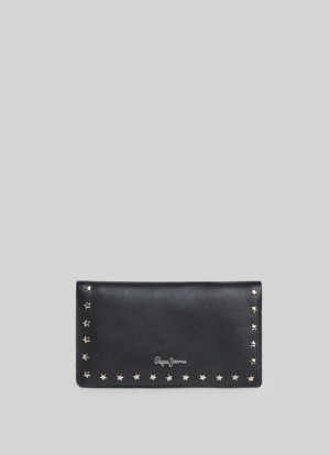 Pepe Jeans Studded Purse Väskor & Ryggsäck Dam Svarta | 562897GHX