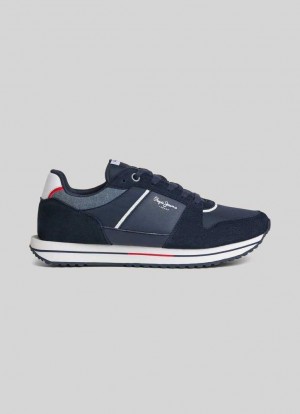 Pepe Jeans Tour Basic Löpar Shoes Träningsskor Herr Marinblå | 594308XYM