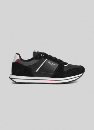 Pepe Jeans Tour Basic Löpar Shoes Träningsskor Herr Svarta | 901658SML