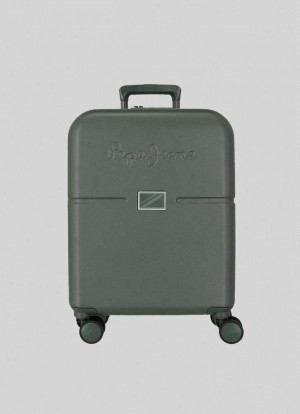 Pepe Jeans Trolley Suitcase 55cm Abs Resväskor Herr Gröna | 731809DSW