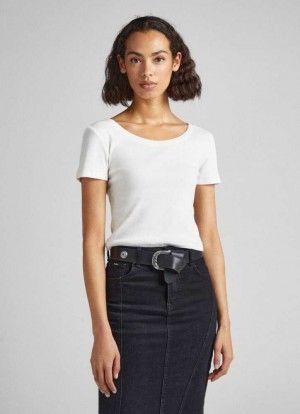 Pepe Jeans T-shirt With Crossed Back Straps T-shirt Dam Vita | 698420ROD
