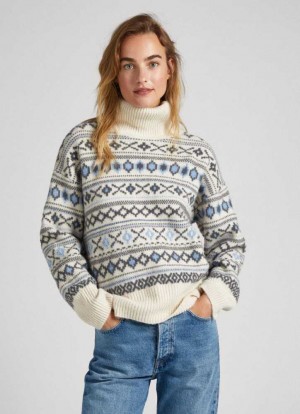 Pepe Jeans Turtleneck Jacquard Knit Stickat Dam Olika Färger | 026148QRZ