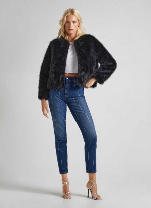 Pepe Jeans Ultra High Midja Taper Fit Sparkle Jeans Trends Dam Blå | 846017RJO