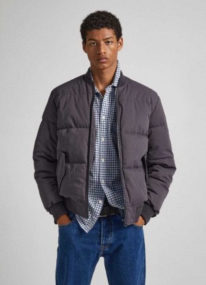 Pepe Jeans Vadderad Bomber Jacket Jacka Herr Svarta | 685304XEP