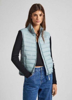 Pepe Jeans Vadderad Gilet Jacka Dam Gröna | 853107SQE