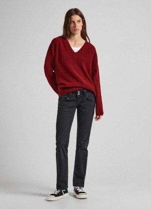 Pepe Jeans Venus Regular Fit Low-rise Jeans Straight Jeans Dam Blå | 793021YUQ