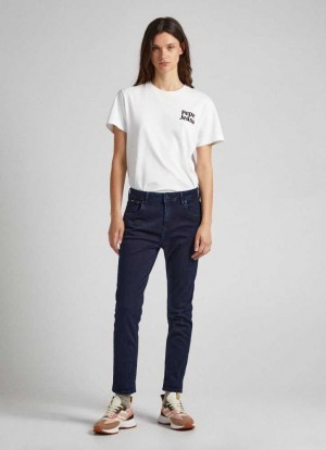 Pepe Jeans Violet Relaxed Fit High-rise Jeans Trends Dam Blå | 072136SNR