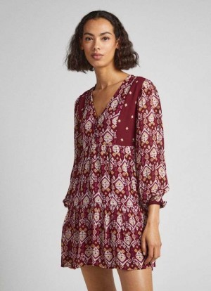 Pepe Jeans V-neck Klänning Klänning Dam Olika Färger | 982710HDT