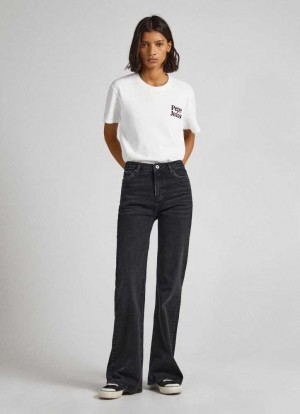 Pepe Jeans Willa Flare Fit High-rise Jeans Utsvängda Jeans Dam Blå | 460829JWM