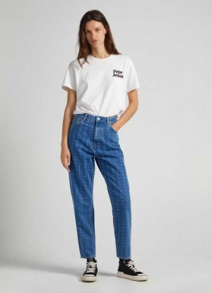 Pepe Jeans Willow Tapered Fit High-rise Jeans Trends Dam Blå | 926714YQT