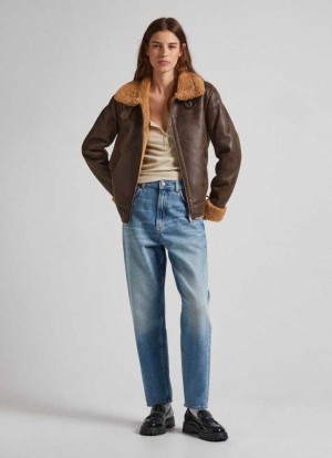 Pepe Jeans Willow Tapered Fit High-rise Jeans Trends Dam Blå | 721948GLE